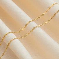 Posh Totty Designs Women's Solid 9ct Gold Figaro Chain Necklace