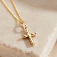 Posh Totty Designs Women's 9ct Gold Cross Necklace