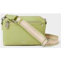 OSPREY LONDON Women's The Stella Leather Crossbody Bag in Light Green