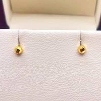 Raina Jewels Women's 22ct Yellow Plain Gold Stud Earrings Set 3.0mm