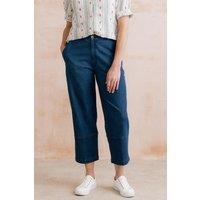 Lily & Me Women's Clarissa Denim Tapered Leg Cropped Jeans in Blue | Size: 8