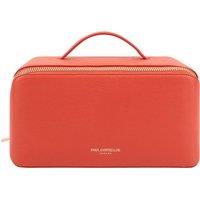 Paul Costelloe Women's Mara Leather Wash Bag in Orange