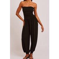 Jaded Rose Women's Jump Black Strapless Balloon Leg Jumpsuit | Size: 10