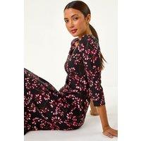 Roman Women's Ditsy Floral Print Stretch Dress in Pink | Size: 20