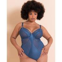 Scantilly Women's Suspense Plunge Bodysuit in Blue | Size: 40DD
