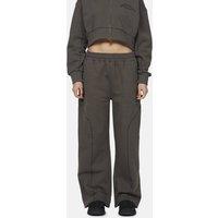 Good For Nothing Women's Coverlock Stitching Baggy Joggers in Grey | Size: Small