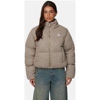 Good For Nothing Women's Knitted Padded Jacket in Taupe | Size: XL