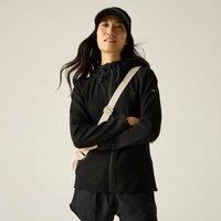 Regatta Women's Nayna Full Zip Hooded Fleece in Jet Black | Size: 14