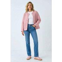 Roman Women's Patterned Pocket Edge Jacket in Pink | Size: 10