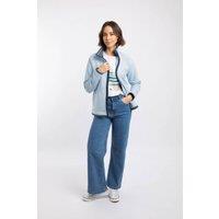 Weird Fish Women's Ariana Full Zip Grid Fleece in Light Blue | Size: 16