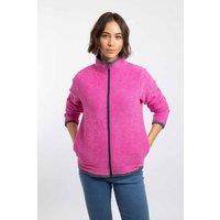 Weird Fish Women's Ariana Full Zip Grid Fleece in Bright Pink | Size: 16