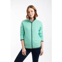 Weird Fish Women's Ariana Full Zip Grid Fleece in Light Green | Size: 10
