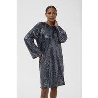 Kaffe Women's KAlau Sequin Mini Dress in Metallic Silver | Size: Medium
