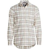 Lands' End Men's Non-iron Twill Shirt, Traditional Fit in Stone | Size: XL