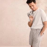 Lands' End Men's Pleated Linen/Cotton Shorts in Brown | Size: 40