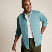 Lands' End Men's Buttondown Ultimate Shirt, Tailored Fit in Aqua | Size: Large