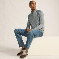 Lands' End Men's Active Quarter Zip Top in Dark Grey | Size: Large