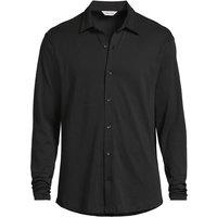 Lands' End Men's Cotton Jersey Shirt in Black | Size: XL