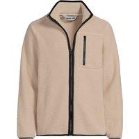 Lands' End Men's Zip Front Sherpa Fleece Jacket in Ivory | Size: Large