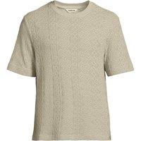 Lands' End Men's Short Sleeve Textured Jersey T-Shirt in Light Sand | Size: Medium
