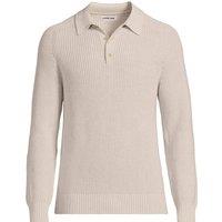 Lands' End Men's Drifter Knit Polo Shirt in Light Sand | Size: 2XL
