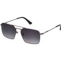 Police Men's SPLL07560568 Square/Rectangle Sunglasses in Silver