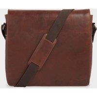 OSPREY LONDON Men's The Smithy Large Leather Messenger Bag in Brown