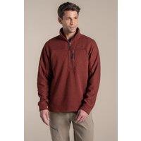 Craghoppers Men's Torney Half-Zip Knit-Look Insulating Active Fleece in Red | Size: Medium