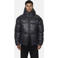 Good For Nothing Men's Hooded Puffer Jacket in Charcoal | Size: Medium