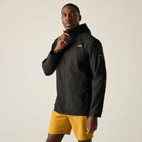 Regatta Men's Calderdale Hooded Walking Waterproof Jacket in Jet Black | Size: Medium