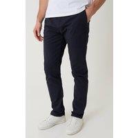Threadbare Men's Cotton Slim Fit Trousers With Stretch in Navy | Size: 32R