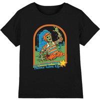 Steven Rhodes Never Give Up Kids T-Shirt, Black | Size: 5-6 Years