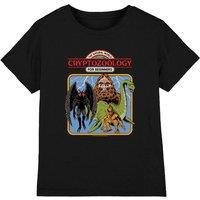 Steven Rhodes Cryptozoology For Beginners Kids T-Shirt, Black | Size: 3-4 Years