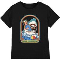 Steven Rhodes Stay Positive Kids T-Shirt, Black | Size: 12-13 Years