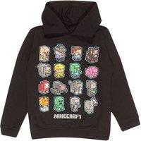 Minecraft Boy's Mini Mobs Pullover Hoodie in Black | Size: 5-6 Years