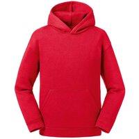 Russell Authentic Hooded Sweatshirt in Red | Size: 7-8 Years