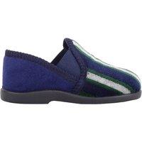 ABSOLUTE FOOTWEAR Boy's Infants Slip On Striped Winter Slippers with Twin Gusset in Navy | Size: Infant 10