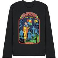 Steven Rhodes Clowns Are Funny Long Sleeve T-Shirt, Black | Size: 2XL