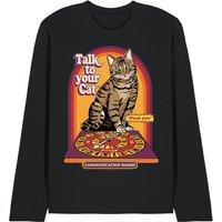 Steven Rhodes Talk To Your Cat Long Sleeve T-Shirt, Black | Size: Small