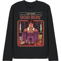 Steven Rhodes I Am Your God Now Long Sleeve T-Shirt, Black | Size: XL