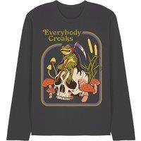 Steven Rhodes Everybody Croaks Long Sleeve T-Shirt, Black | Size: Large