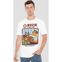 Steven Rhodes Sick Of Your Sh T-Shirt, White | Size: Medium