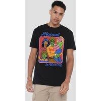 Steven Rhodes Normal Is Boring T-Shirt, Black | Size: XL