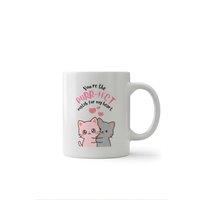 Dyzi You're The Purr-Fect Match Printed Ceramic Mug Valentine's Day Gift in White