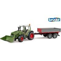 Bruder 1:16 Fendt Vario 211 with frontloader & tipping trailer in Green | Size: 1 Pack