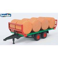 Bruder 1:16 Bale transport trailer with 8 round bales in Green | Size: 1 Pack