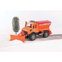 Bruder 1:16 MB Unimog Winter Service with Plow Blade in Orange | Size: 1 Pack