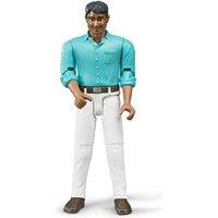 Bruder 1:16 bworld Man, medium skin, white jeans in Light Blue | Size: 1 Pack