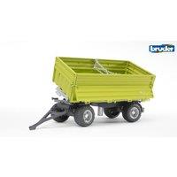 Bruder 1:16 Fliegl Three way tipp. trailer with removable top in Light Green | Size: 1 Pack