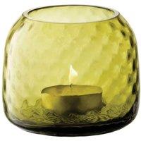 LSA Dapple Tealight Holder Vase 7cm Woodland Green